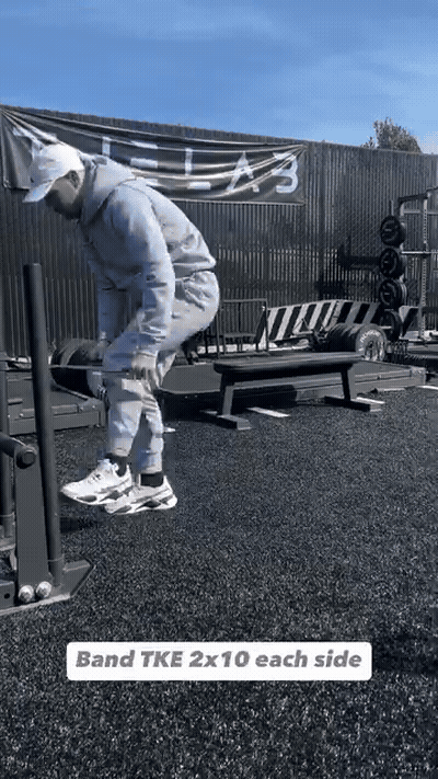 Show a squat day. All right last but not least TK ease if you got knee