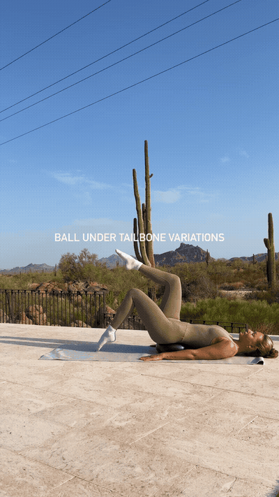Your glutes and core should be working equally as hard. Deep core work