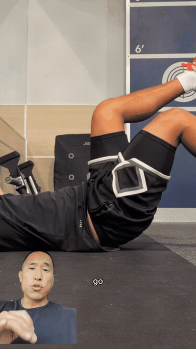 So go slow and don't let your tailbone touch the floor. Perform sets e