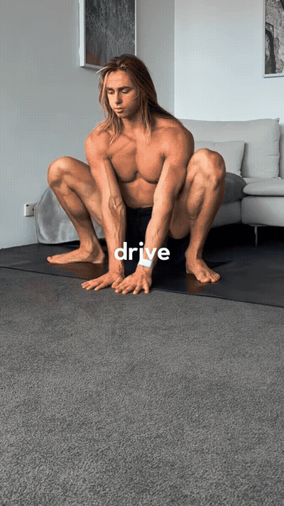 Frog Squat Hip Internal Rotation