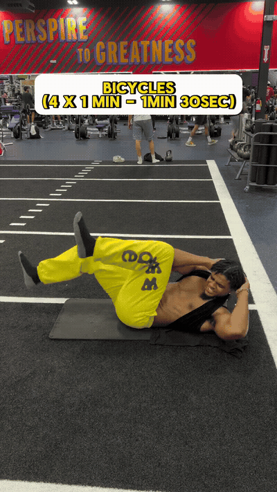 You got three sets of a minute to a minute and 30. After that, we got 