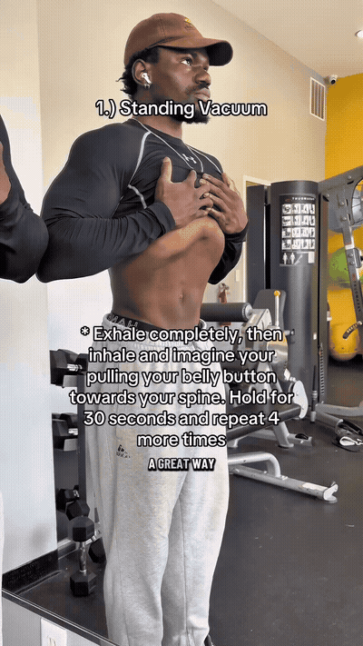 A great way to train your transverse abdominis.