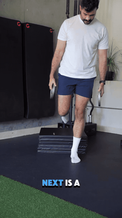 Until you can build adequate strength. Next is a skater squat, which d