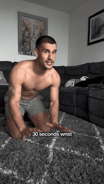 30 seconds of wrist rotations, then in just five minutes your whole bo