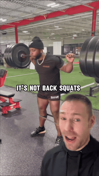 Training. It's not back squats, even though squats are for everyone, a