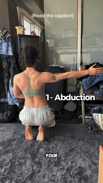 Move your shoulder blade away from the midline. Don't include your tor