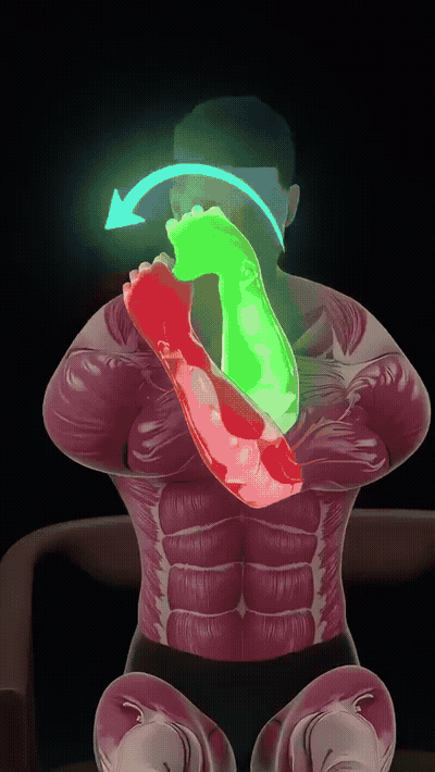Gently turn your head away from that arm