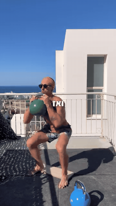 Swing Clean — 21 reps each side