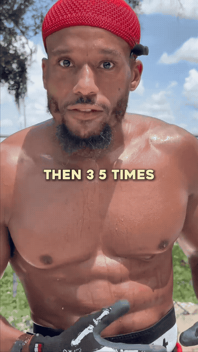 Then you're going to do it again, four reps, five times, four Tyson's,