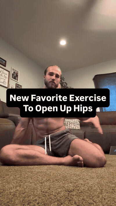 Set up seated in 90/90 on the floor (no equipment)