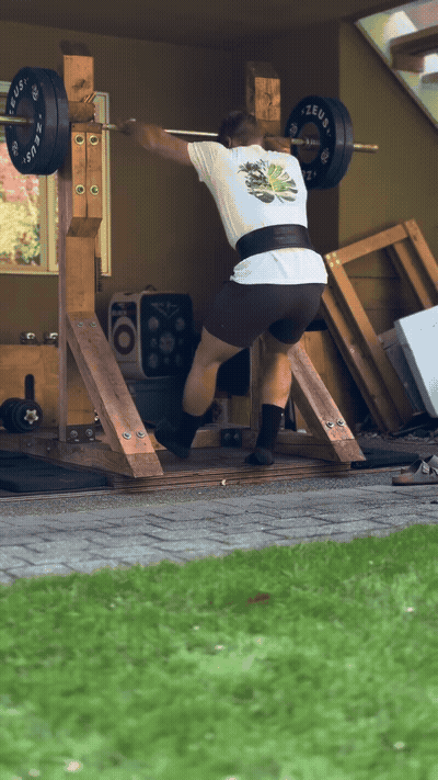 For legs, again, keep it simple. It's all about barbell back squats. Y