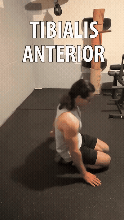 Sit with both knees bent and lean back. Place your knee and shin again