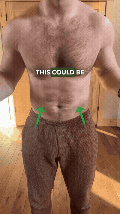 Exhale → pull the belly button up (toward spine)
