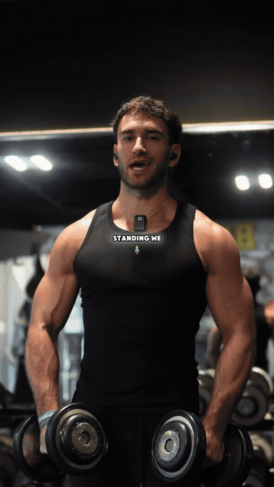 Now, for the side belt, standing, we got standard lateral raises. We c