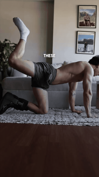 Three sets of 20 for each of these to burn both your glute, medius and